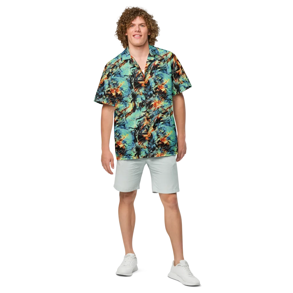 Tidal Flame on Button Shirt — Front