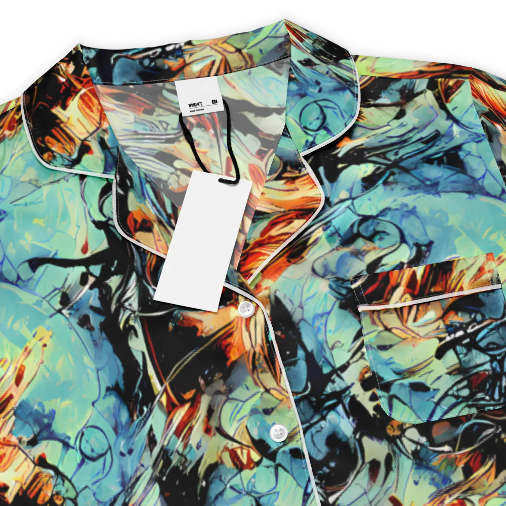 Tidal Flame on Women's Short Sleeve Pajama Top — Product details
