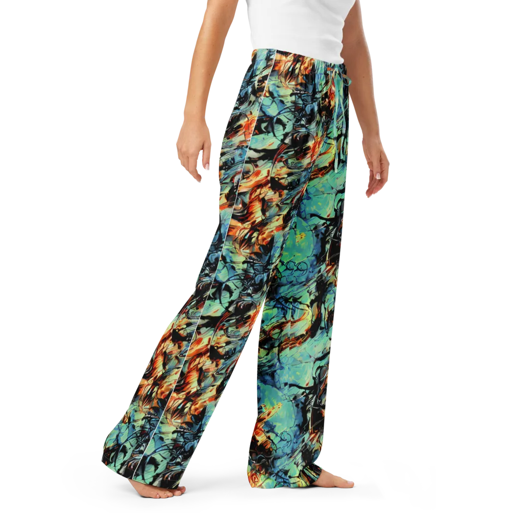 Tidal Flame on Women's Pajama Pants — Right Front
