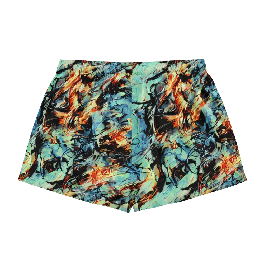 Tidal Flame on Women's Pajama Shorts — Back