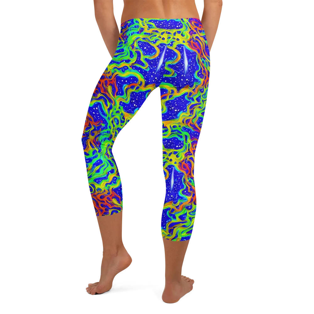 Cosmic Liquefaction on Capri Leggings — Back