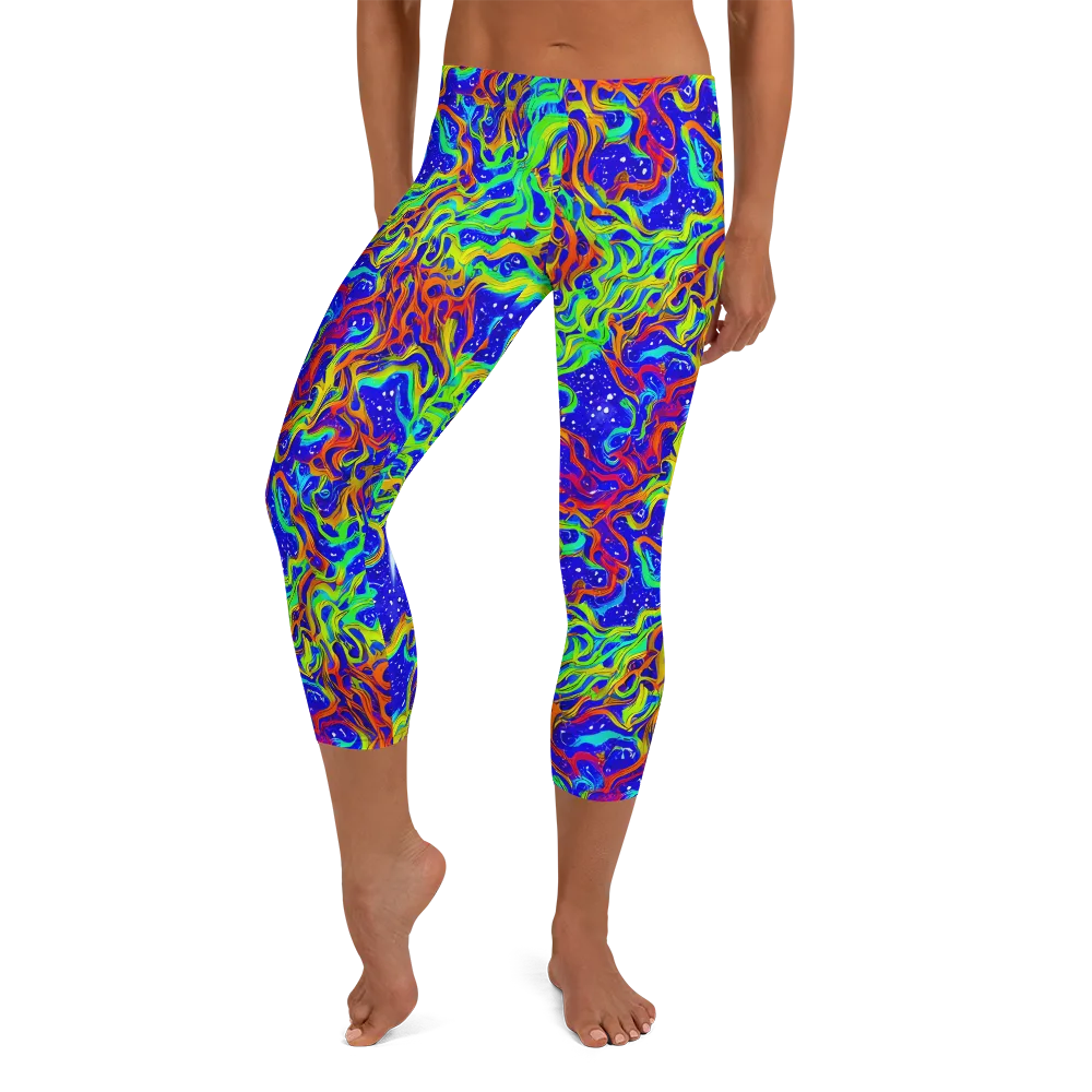 Cosmic Liquefaction on Capri Leggings — Front