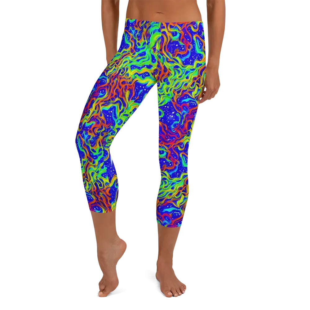 Cosmic Liquefaction on Capri Leggings — Front