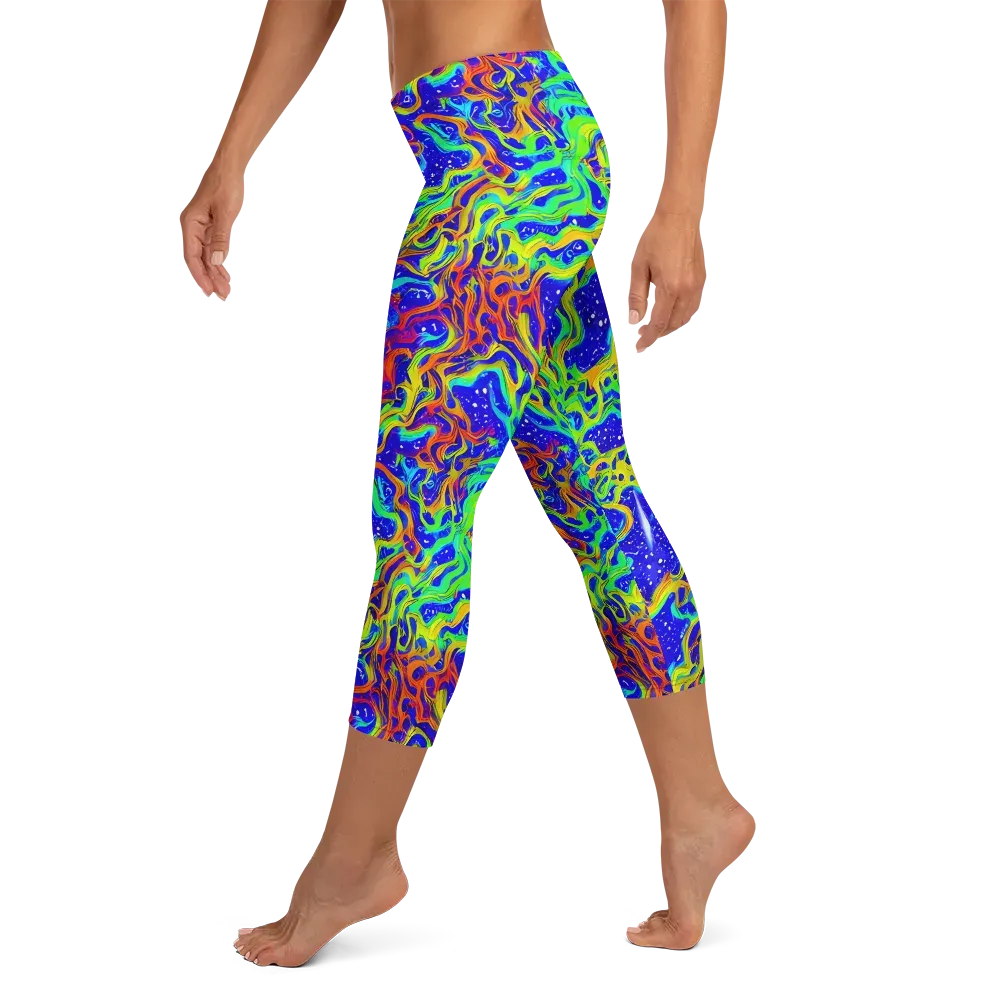 Cosmic Liquefaction on Capri Leggings — Left