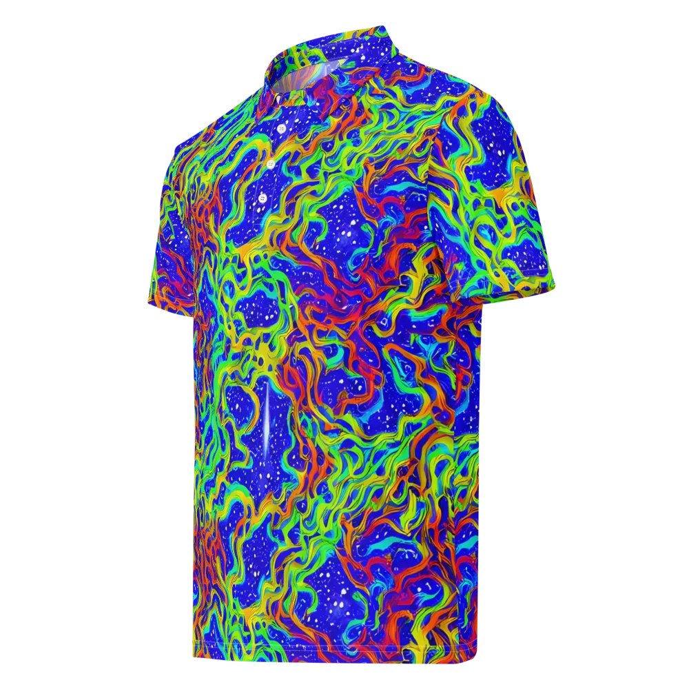 Cosmic Liquefaction on Men's Slim Fit Polo Shirt — Left Front