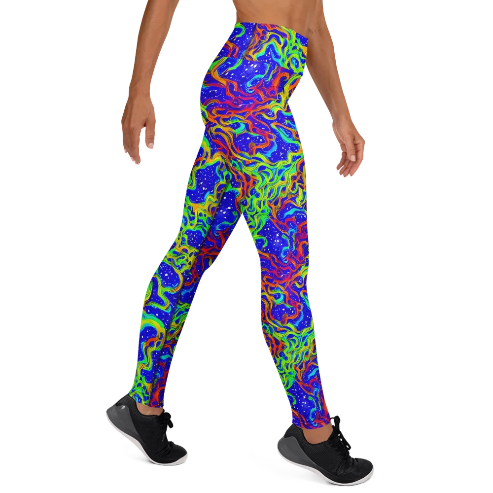 Cosmic Liquefaction on Yoga Leggings — Right