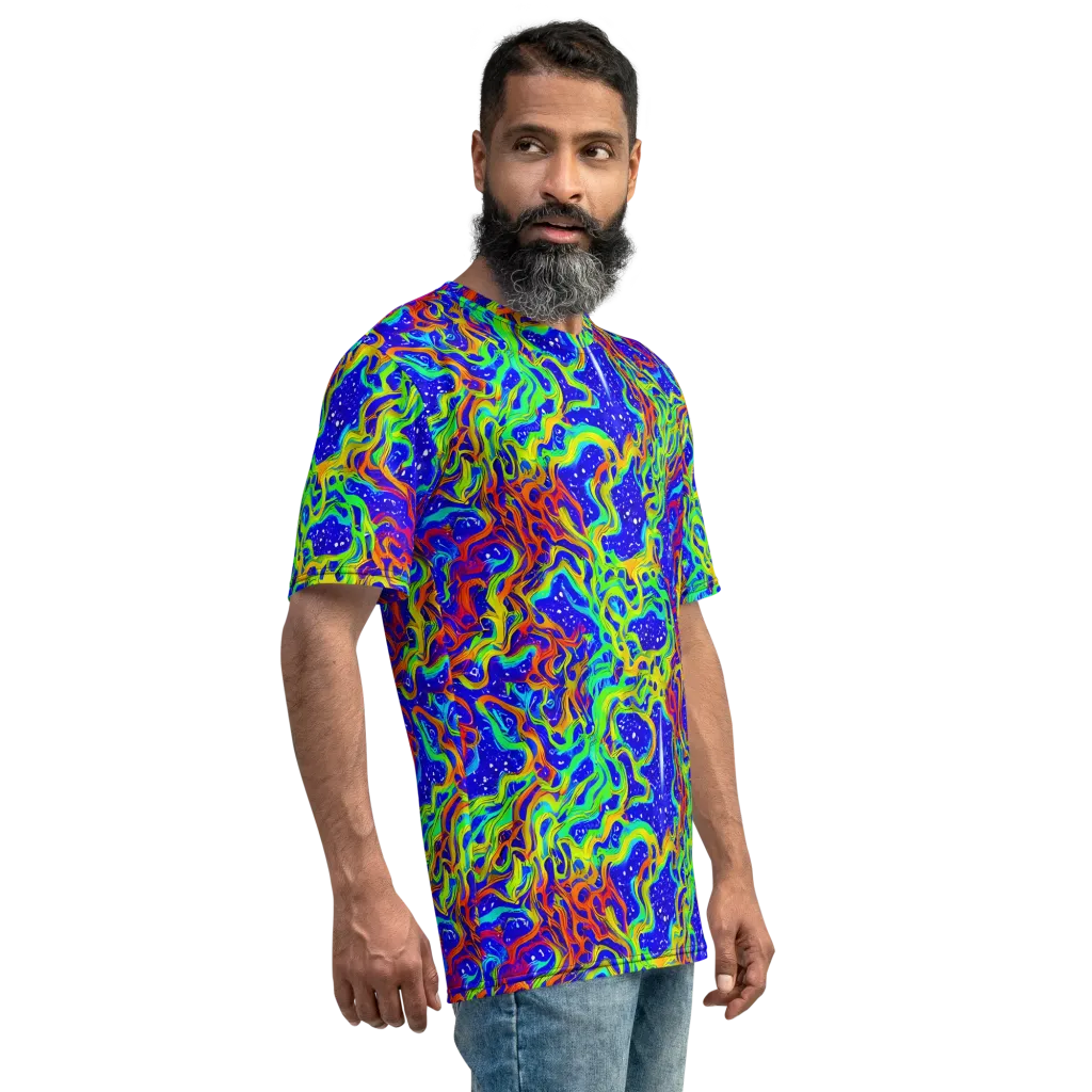 Cosmic Liquefaction on Men's Crew Neck T-Shirt — Right