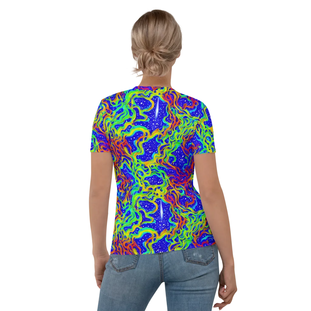 Cosmic Liquefaction on Women's Crew Neck T-Shirt — Back