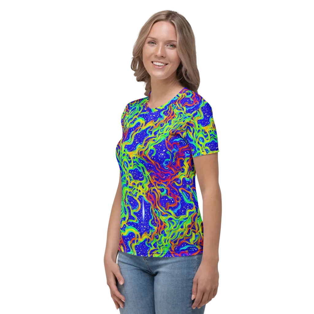 Cosmic Liquefaction on Women's Crew Neck T-Shirt — Left
