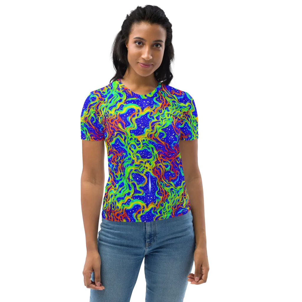 Cosmic Liquefaction on Women's Crew Neck T-Shirt — Front