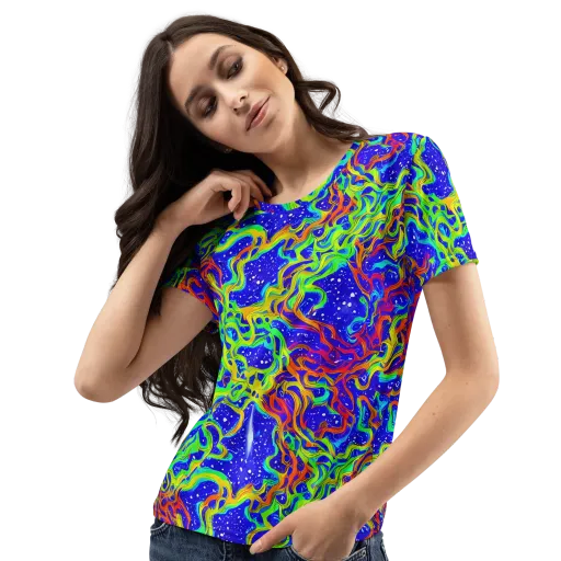 Cosmic Liquefaction on a Women's Crew Neck T-Shirt