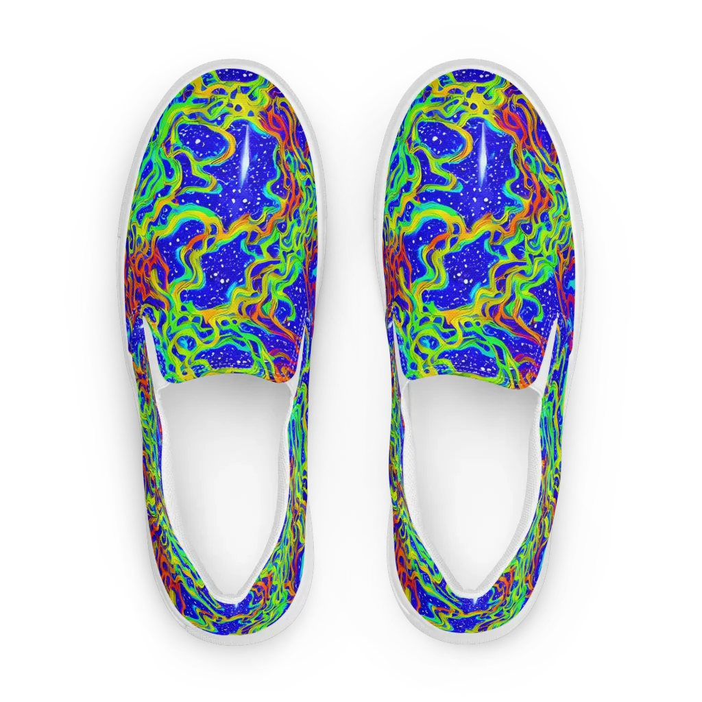 Cosmic Liquefaction on Men's Slip-On Canvas Shoes — Front