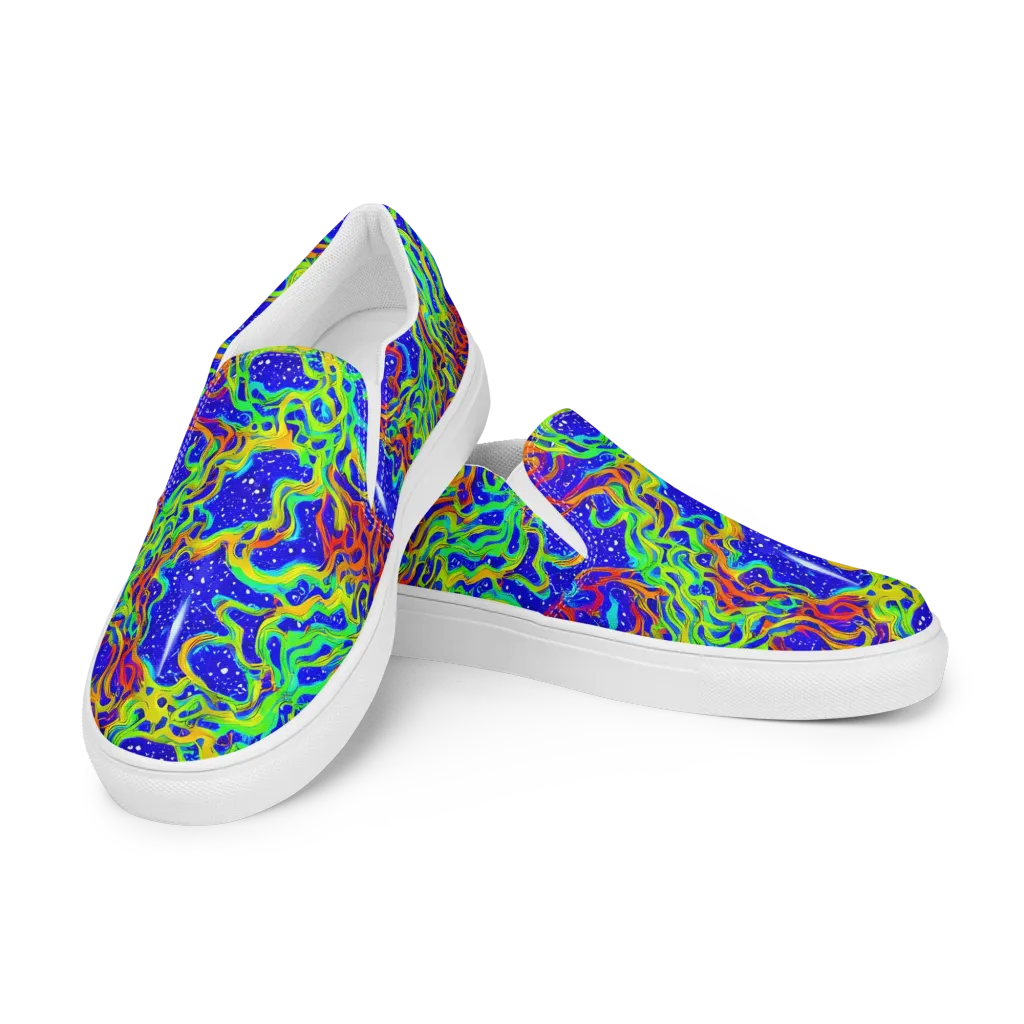 Cosmic Liquefaction on Men's Slip-On Canvas Shoes — Left Front