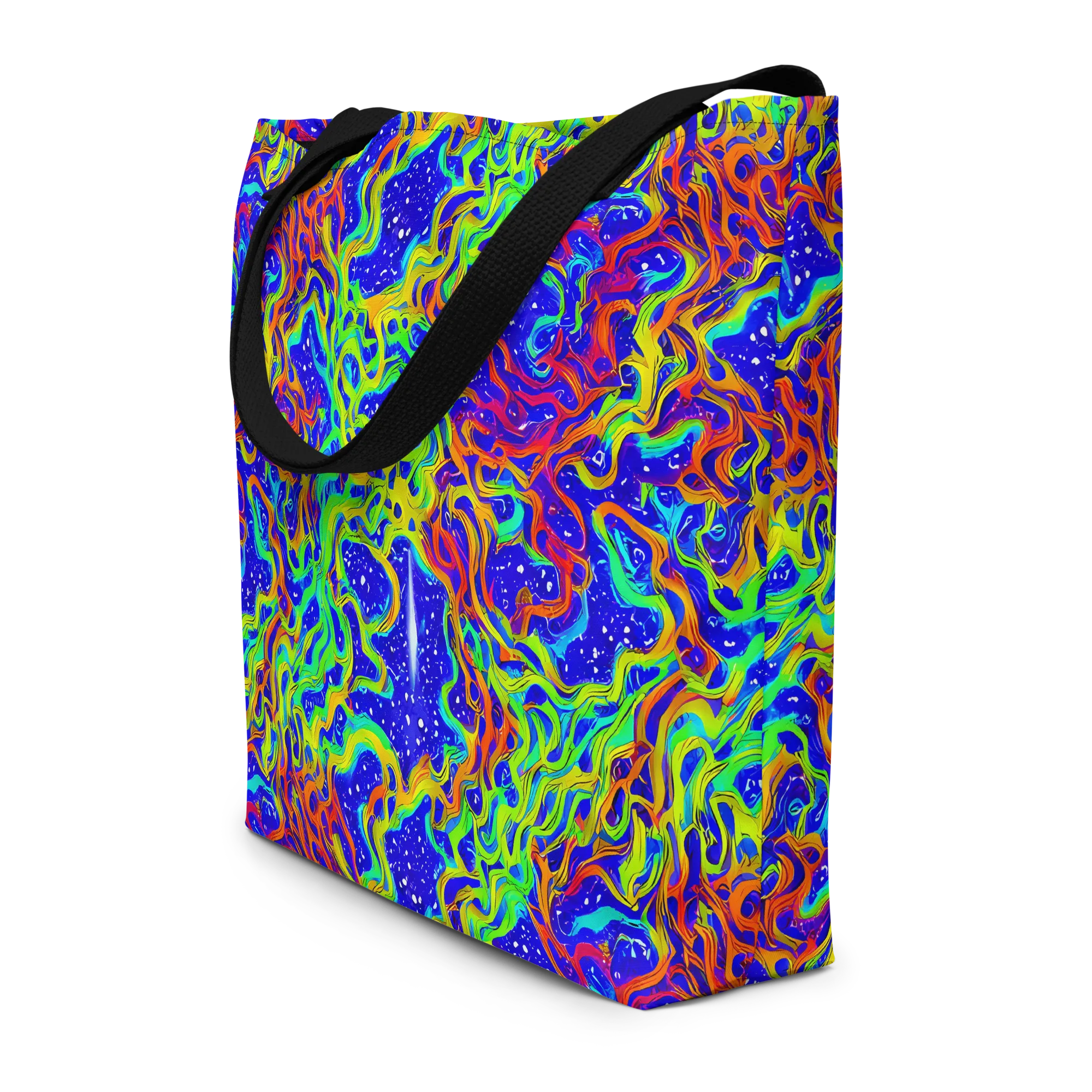 Cosmic Liquefaction on Large Tote Bag W/ Pocket — Front