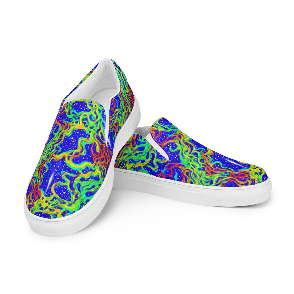 Cosmic Liquefaction on Women's Slip-On Canvas Shoes — Left Front