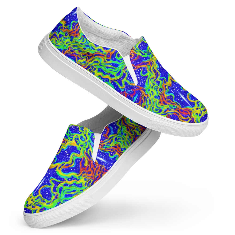 Cosmic Liquefaction on Women's Slip-On Canvas Shoes — Front