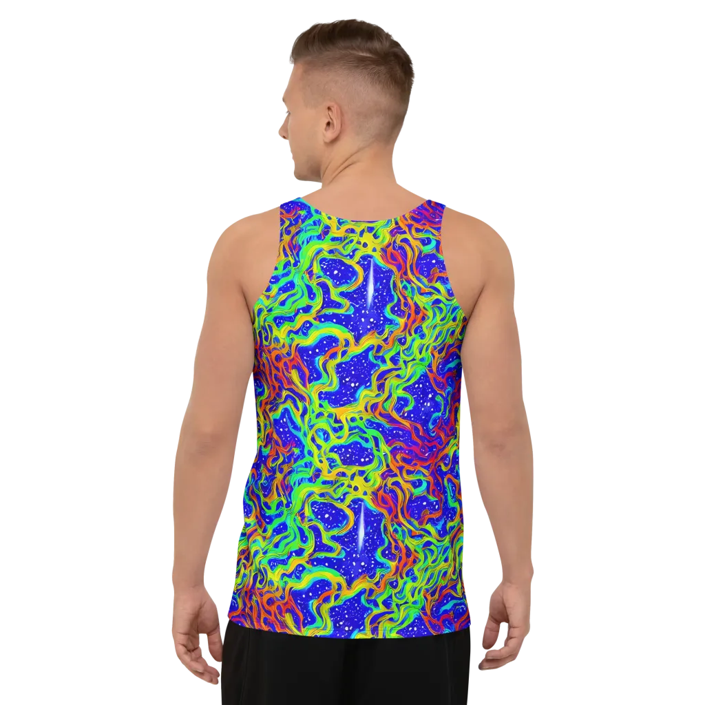 Cosmic Liquefaction on Men's Tank Top — Back