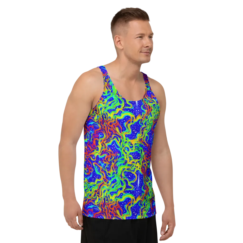 Cosmic Liquefaction on Men's Tank Top — Right Front