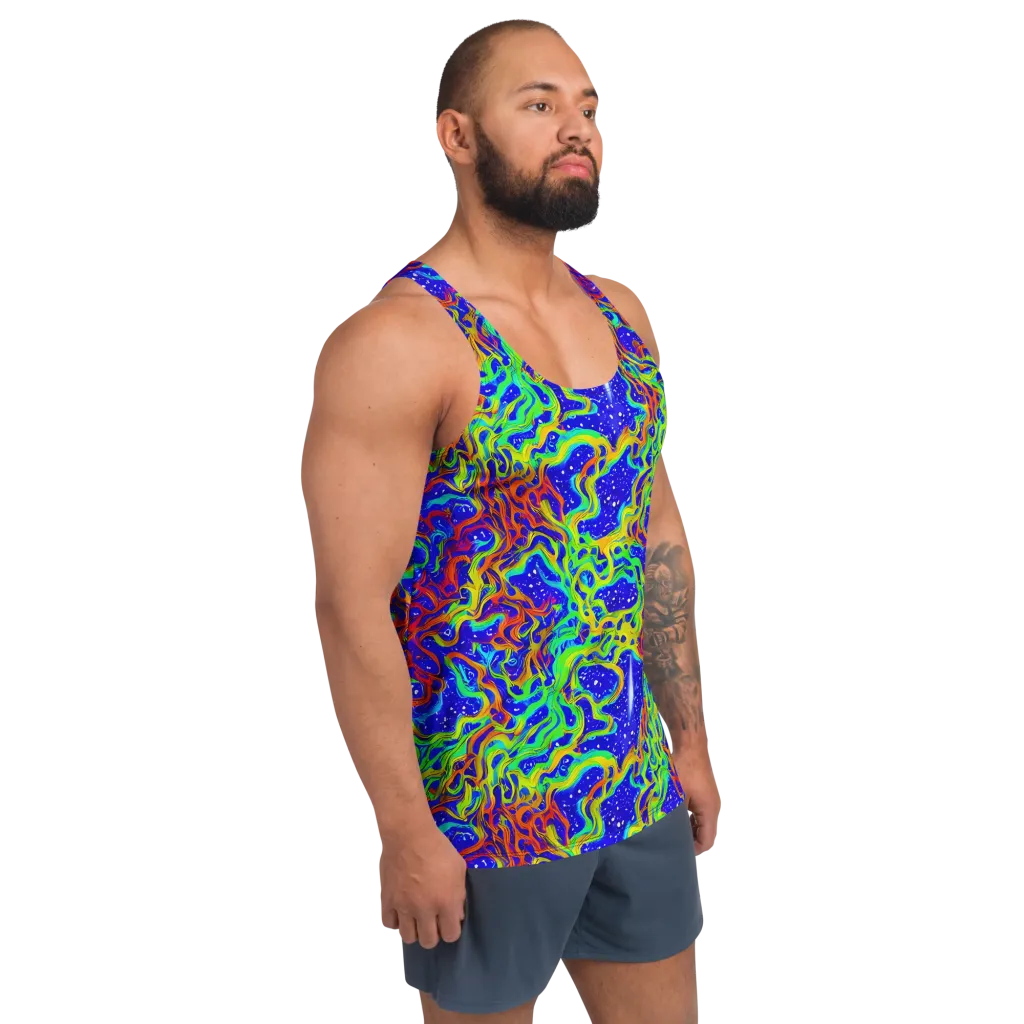 Cosmic Liquefaction on Men's Tank Top — Right Front