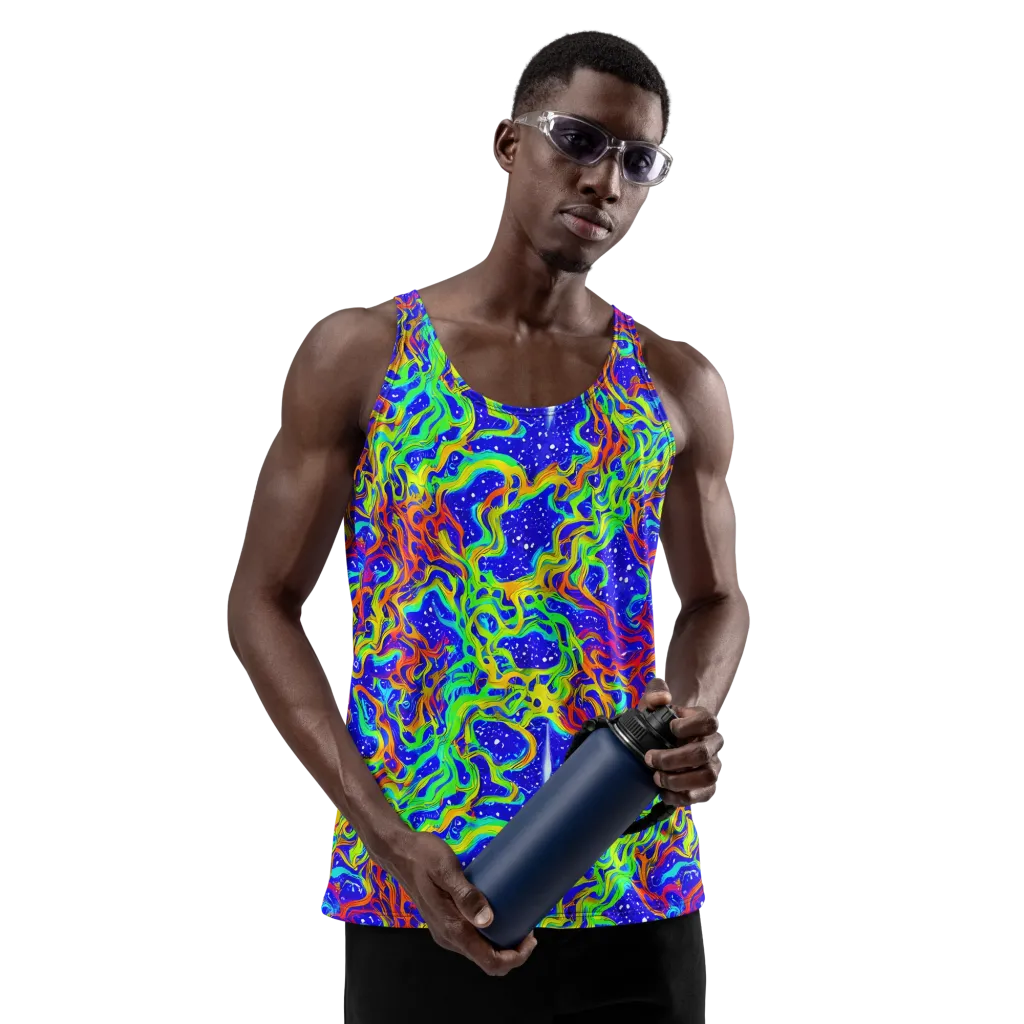 Cosmic Liquefaction on Men's Tank Top — Front