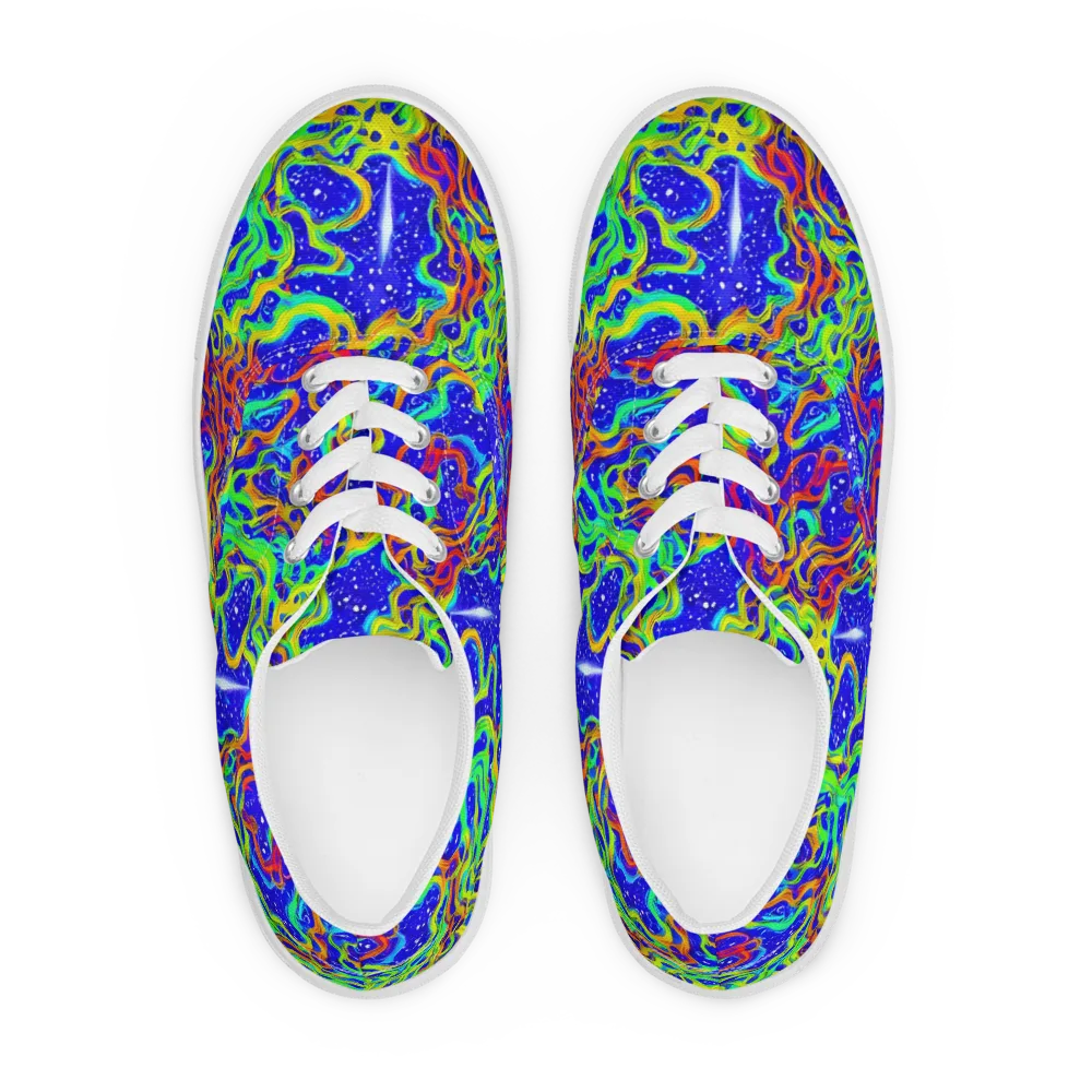 Cosmic Liquefaction on Men's Lace-Up Canvas Shoes — Front