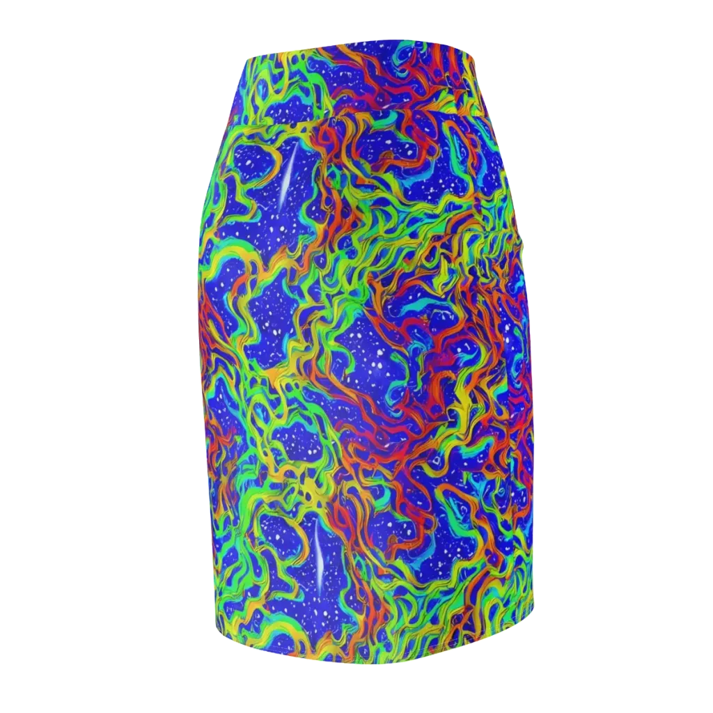 Cosmic Liquefaction on Pencil Skirt — Back Side