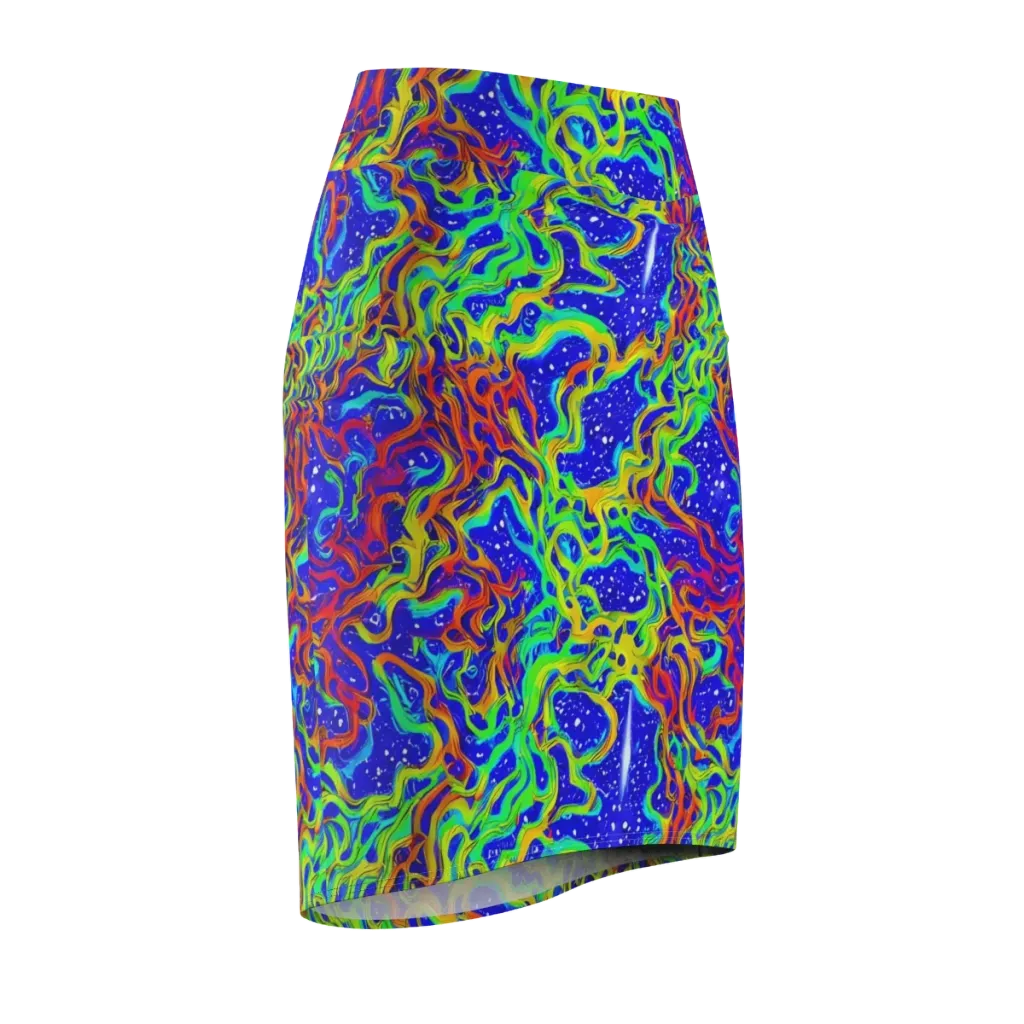 Cosmic Liquefaction on Pencil Skirt — Front Side