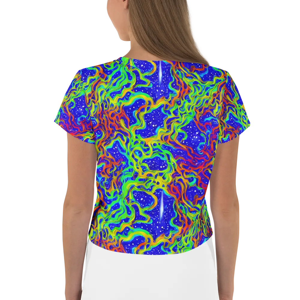 Cosmic Liquefaction on Crop Tee — Back