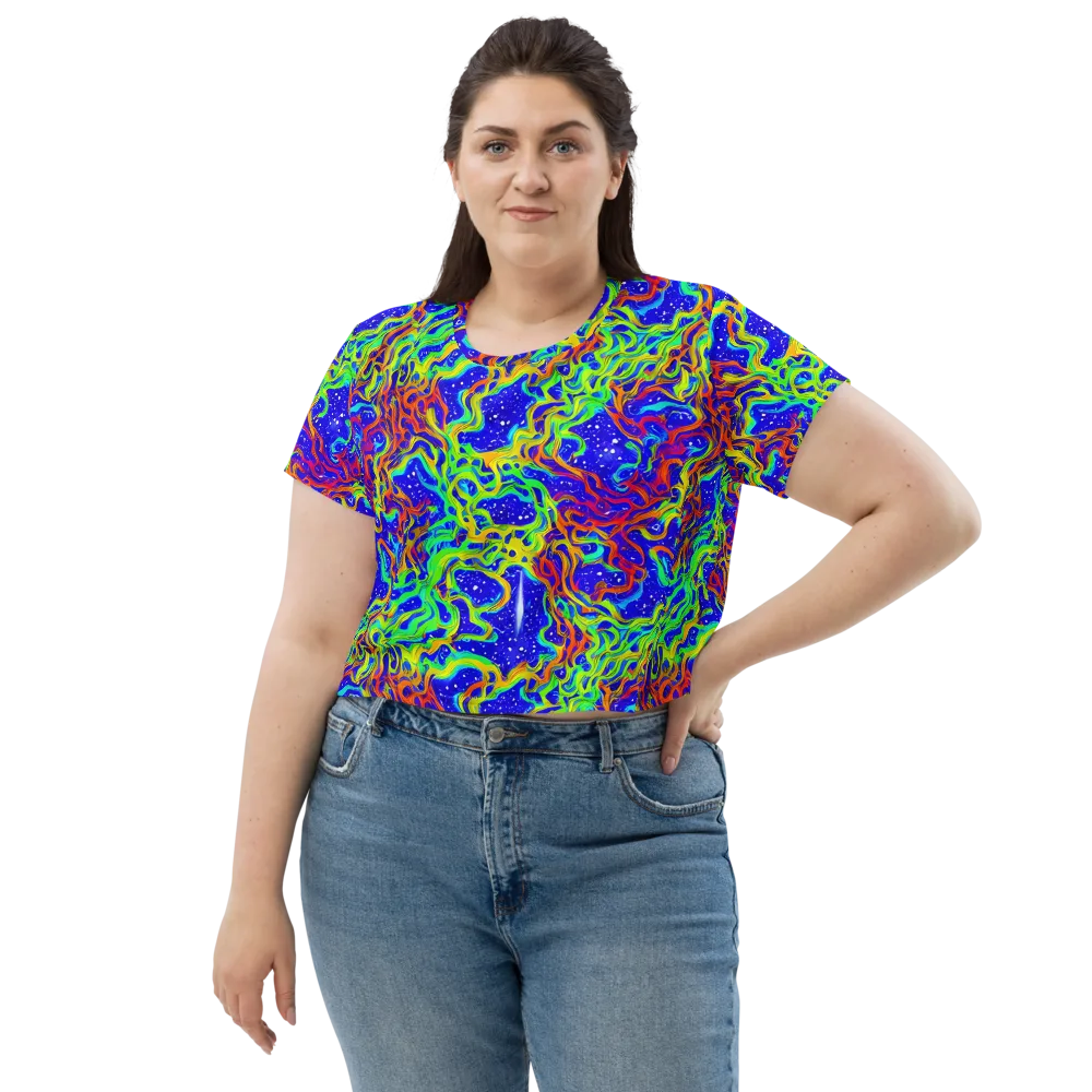 Cosmic Liquefaction on Crop Tee — Front