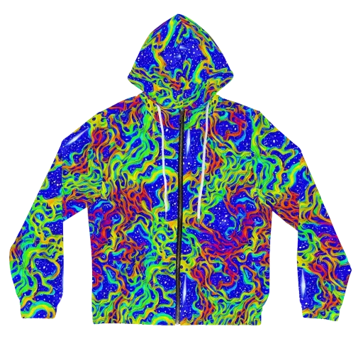 Cosmic Liquefaction on a Women's Full-Zip Hoodie