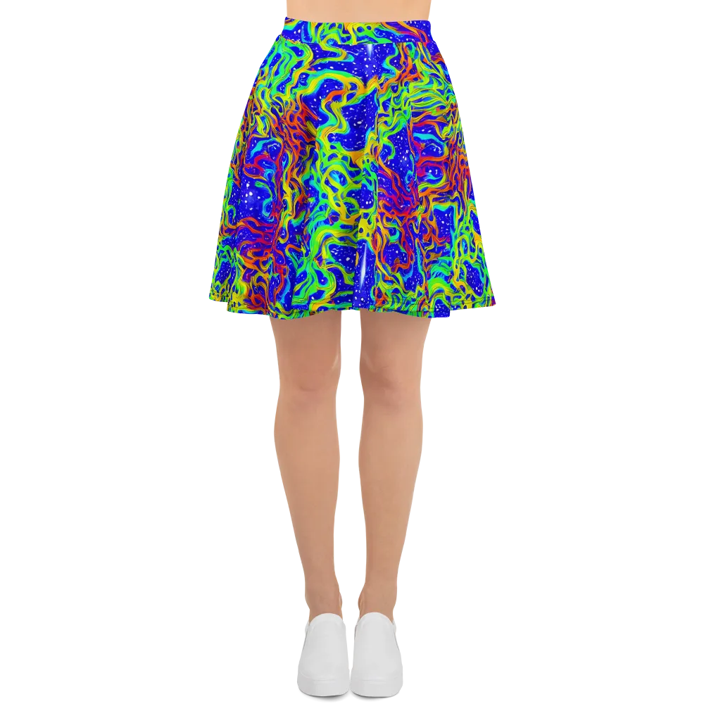 Cosmic Liquefaction on Skater Skirt — Front