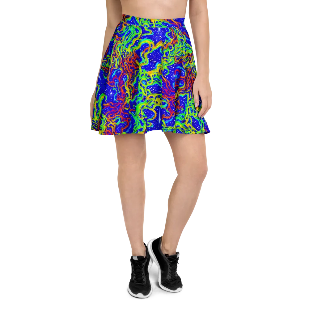 Cosmic Liquefaction on Skater Skirt — Front