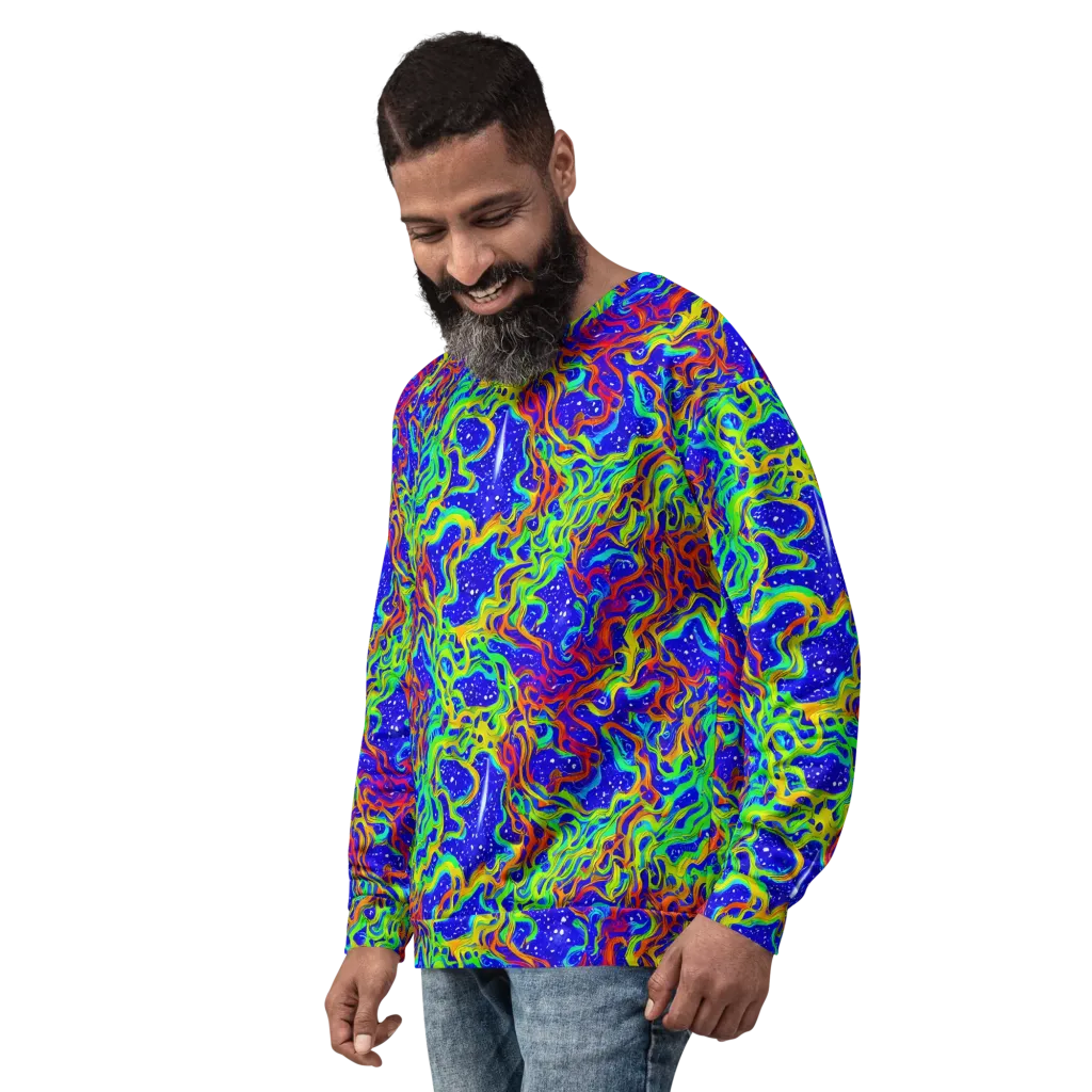 Cosmic Liquefaction on Sweatshirt — Left Front