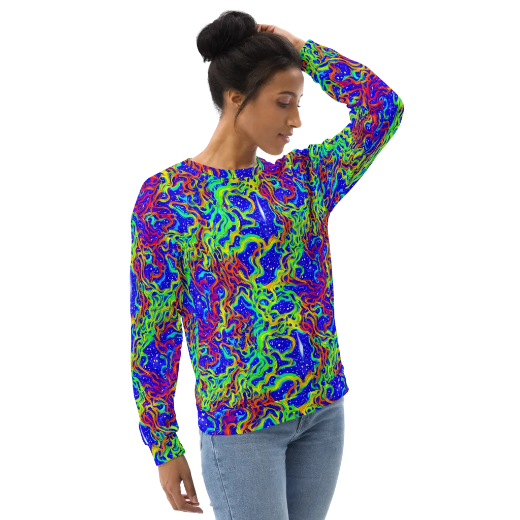 Cosmic Liquefaction on Sweatshirt — Right Front