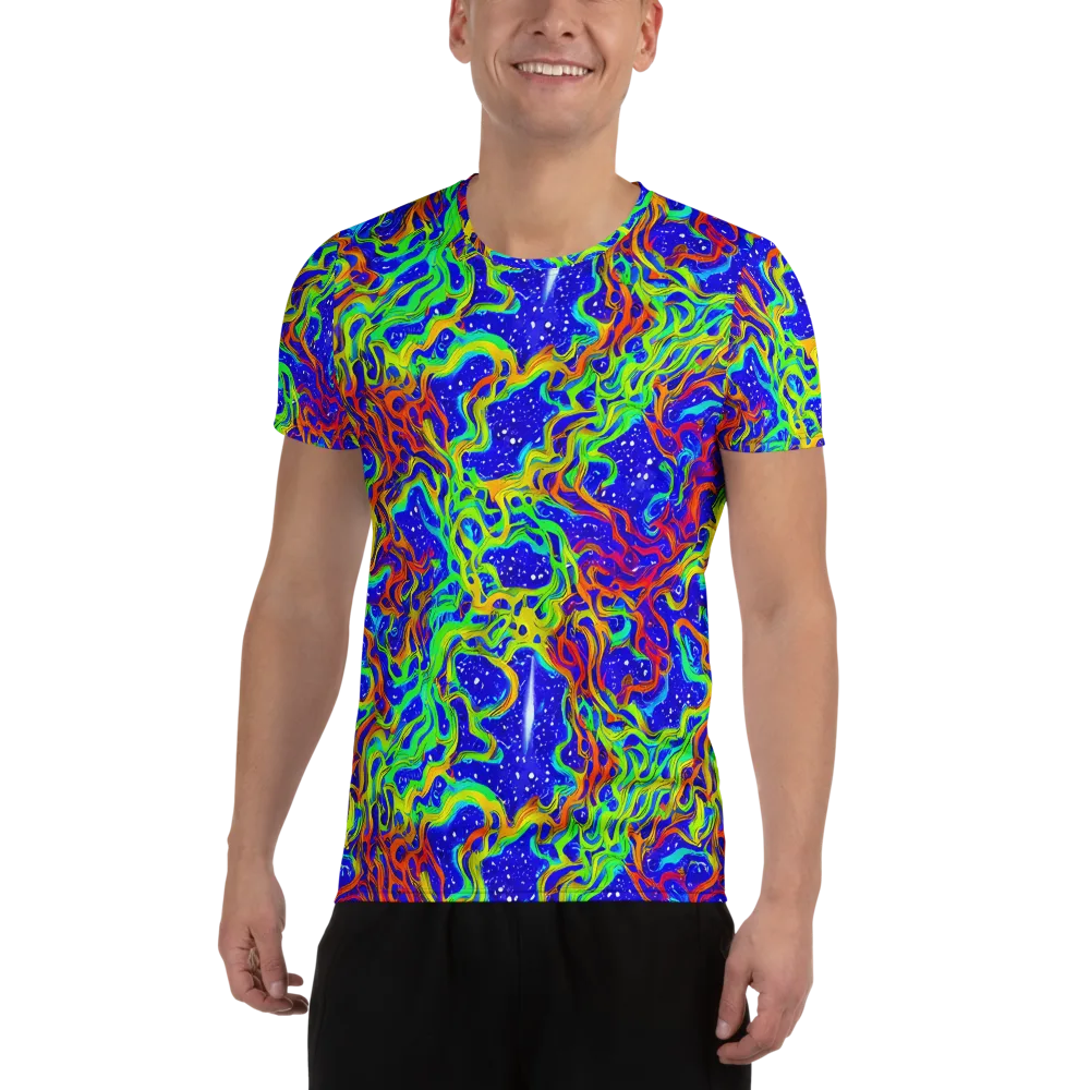 Cosmic Liquefaction on Men's Athletic T-Shirt — Front