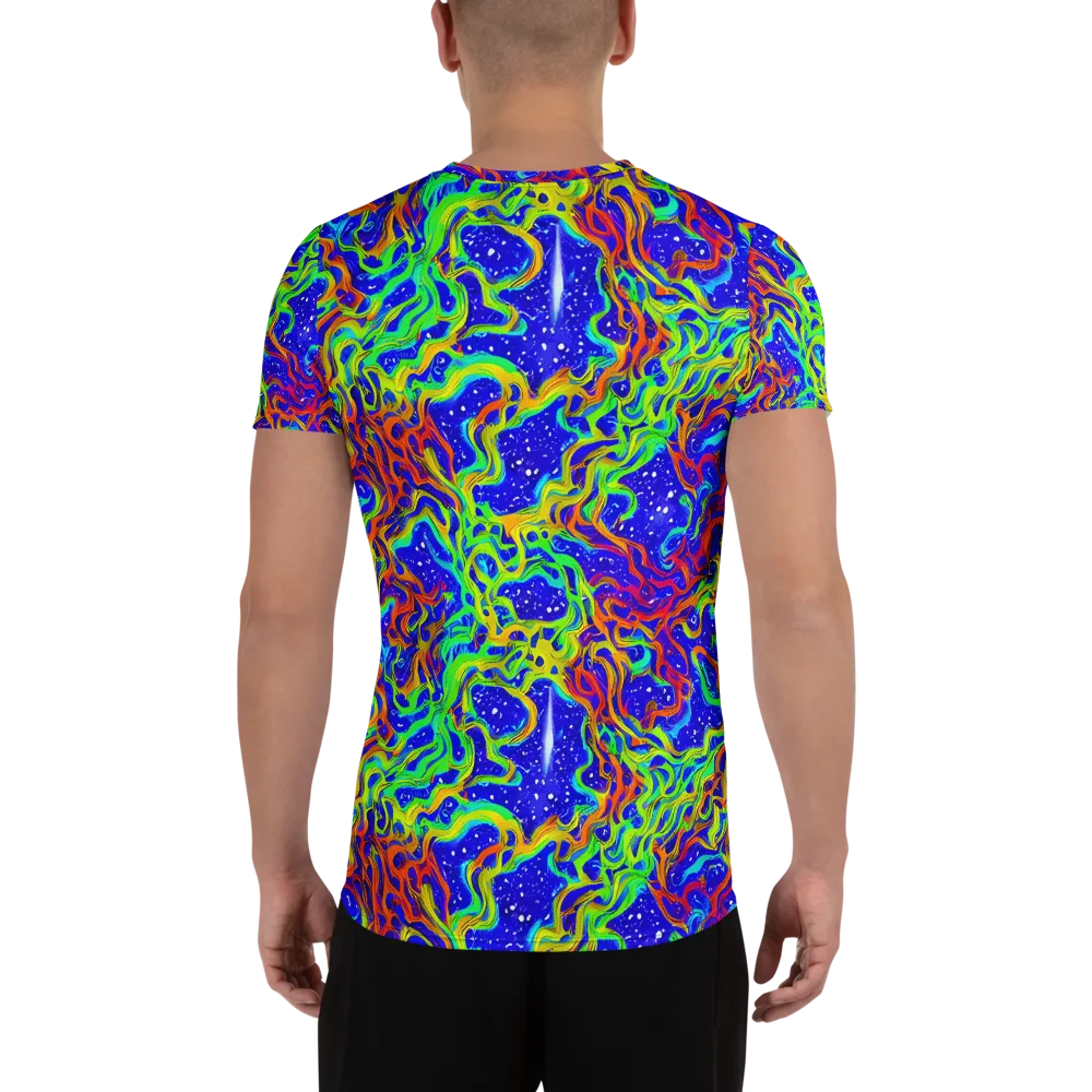 Cosmic Liquefaction on Men's Athletic T-Shirt — Back