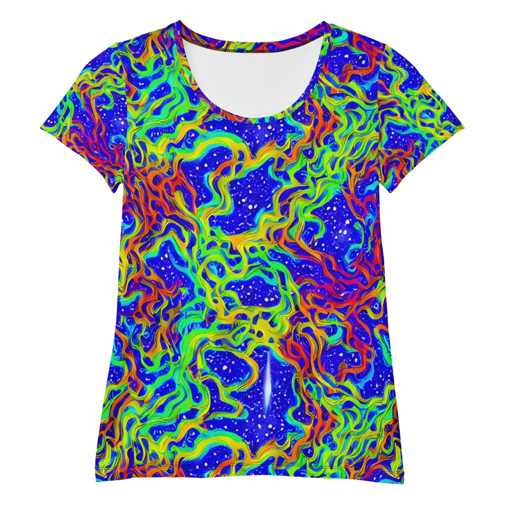 Cosmic Liquefaction on Women's Athletic T-Shirt — Front