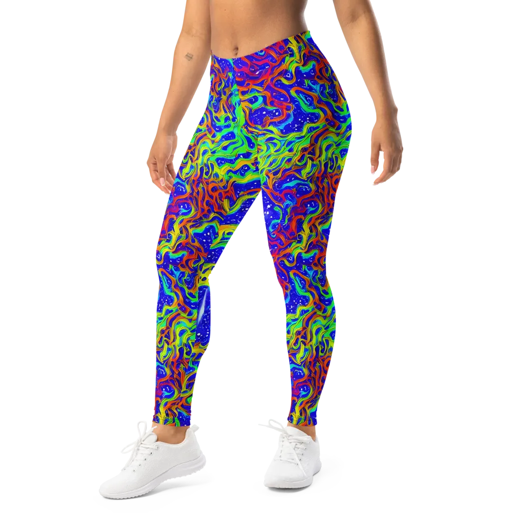 Cosmic Liquefaction on Leggings — Left Front