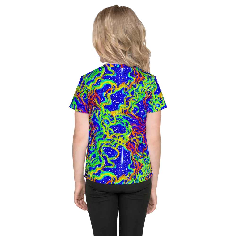 Cosmic Liquefaction on Kids Crew Neck T-Shirt — Back