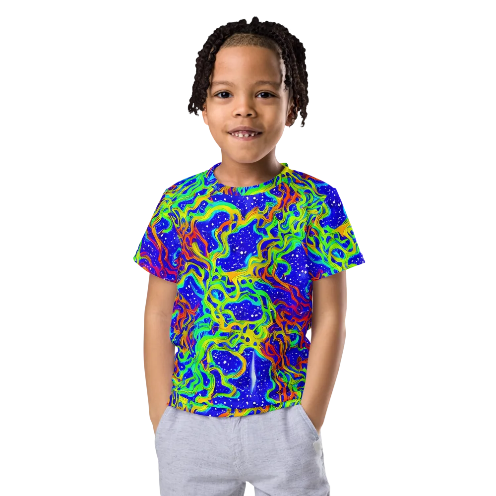 Cosmic Liquefaction on Kids Crew Neck T-Shirt — Front