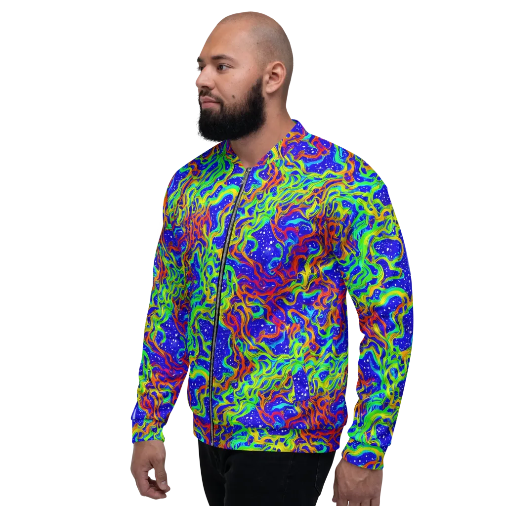 Cosmic Liquefaction on Bomber Jacket — Left