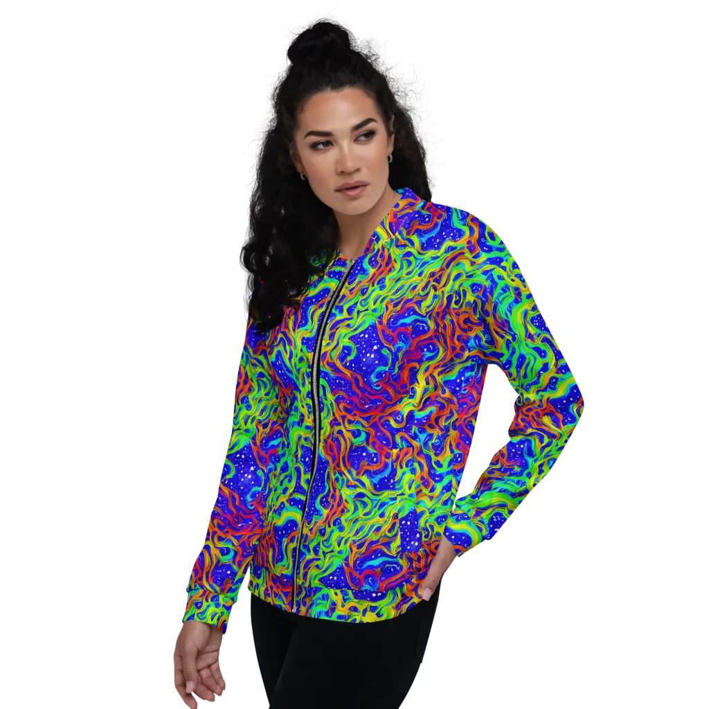 Cosmic Liquefaction on Bomber Jacket — Left