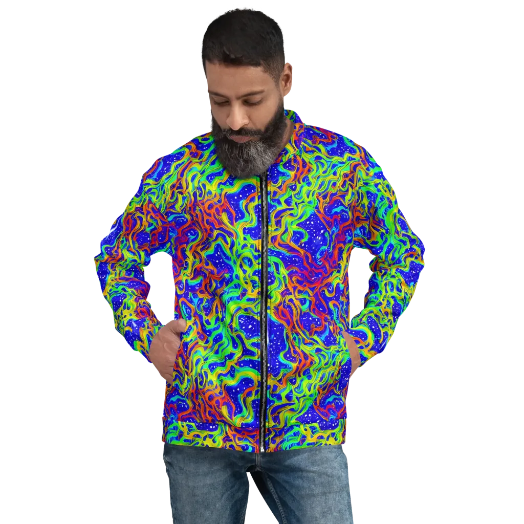 Cosmic Liquefaction on Bomber Jacket — Front