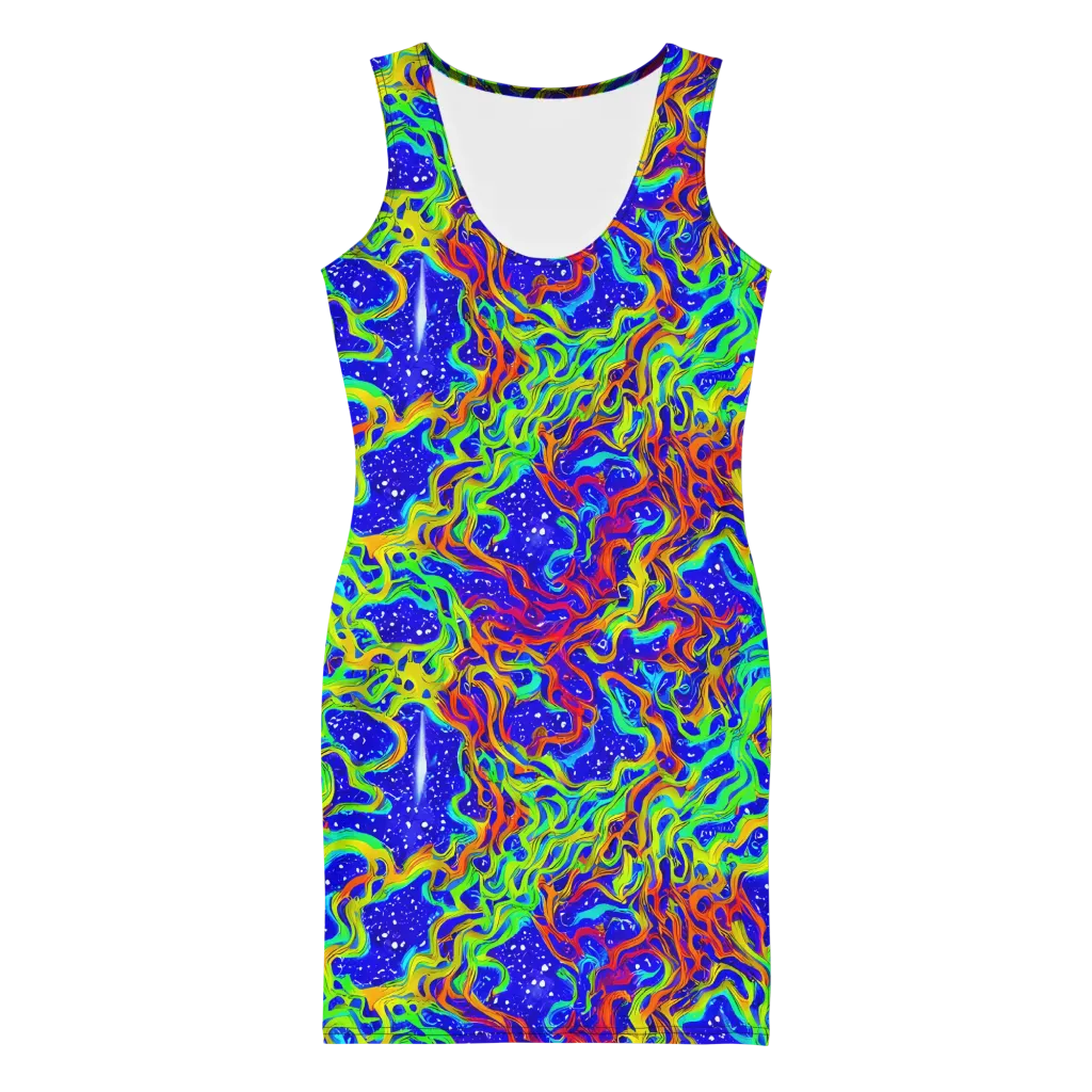 Cosmic Liquefaction on Bodycon Dress — Front