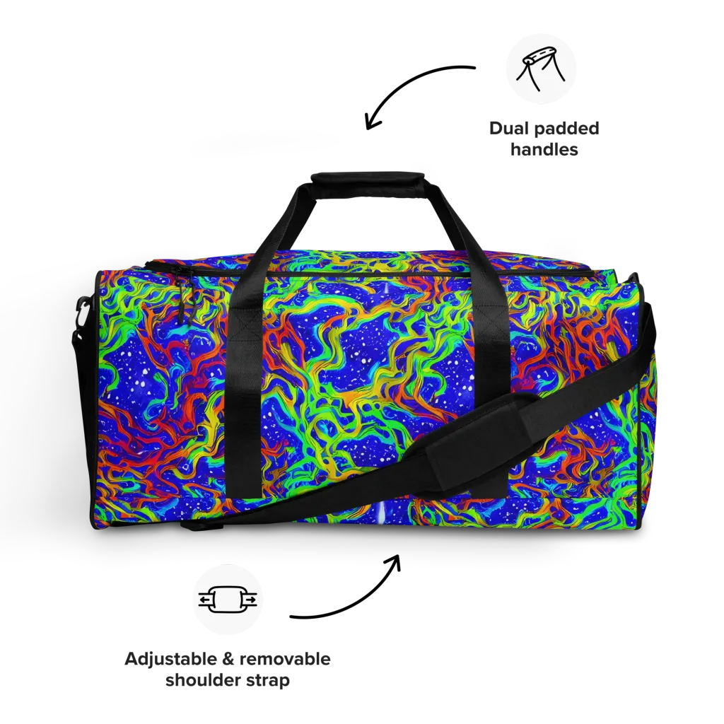 Cosmic Liquefaction on Duffle Bag — Front
