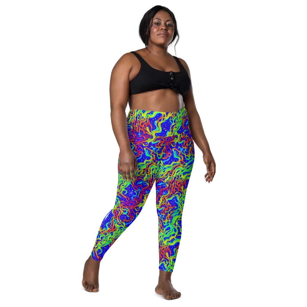 Cosmic Liquefaction on Leggings with Pockets — Front