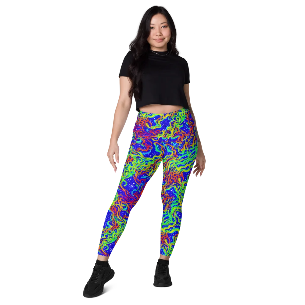 Cosmic Liquefaction on Leggings with Pockets — Front