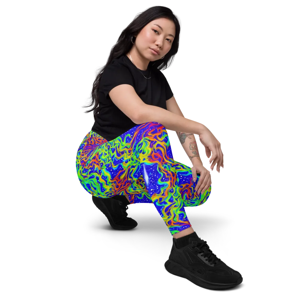 Cosmic Liquefaction on Leggings with Pockets — Right Front