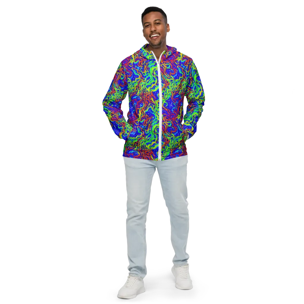 Cosmic Liquefaction on Men's Windbreaker — Front