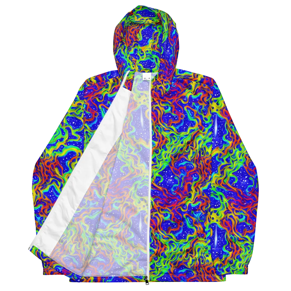 Cosmic Liquefaction on Men's Windbreaker — Front